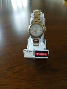 【送料無料】腕時計　シルバーゴールドトーンデザインtimex t25771 wrist watch for women silver and gold tones design｜hokushin