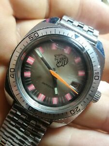 【送料無料】腕時計 ダイバーヴィンテージレオン??マニュアルメッカニコdiver vintage watch leon carica manuale meccanico top running funzionante|hokushin