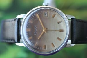【送料無料】腕時計　ビンテージ＃ロシアvintage men039;s big russian poljot watch 17 jewels with date｜hokushin
