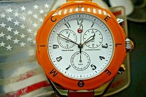 【送料無料】腕時計　レディースミケーレタヒチアンジェリービーンクロノグラフクォーツladies 36mm michele tahitian jelly bean chronograph 50m 3j isa quartz watch｜hokushin