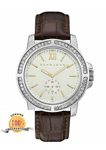 【送料無料】腕時計　ベニスブラウンレザーストラップウォッチsean john mens venice brown leather strap watch sjc0172001 0400 18,886円