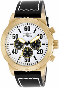 【送料無料】腕時計 メンズクォーツクロノステンレススチールレザーウォッチinvicta mens specialty quartz chrono 100m stainless steelleather watch 16756|hokushin