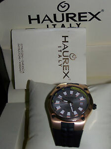 【送料無料】腕時計　イタリアローズゴールドコーティングステンレススチールhaurex italy mens blunauta 8r307us1 rose gold ionplated coated stainless steel｜hokushin