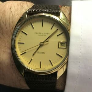 【送料無料】腕時計 ビンテージファーブルブレスレットmontre vintage favre leuba quartz 1978 avec bracelet et boucle origines|hokushin