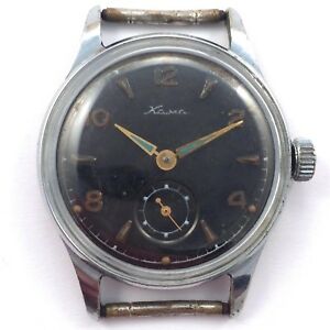 【送料無料】腕時計　ソゼンマイcollectible soviet kama pobeda windup watch 1chz 1950s vgc *us seller* 1053
