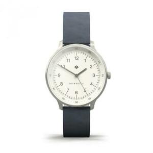 【送料無料】腕時計　gate wwmblpvs056ngbl blip silver amp; navy blue leather strap watch