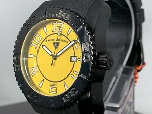 無料長期保証 腕時計 スイスコマンダースイスクオーツシリコンストラップウォッチswiss Legend Yellow 47mm Commander Ii Swiss Quartz Date Silicone Strap Watch 予約販売品 Www Ape Deutschland De