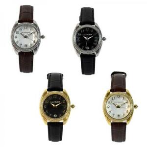 【送料無料】腕時計　ゴールドスワロフスキーorologio donna laura biagiotti wind acciaio gold pelle nero marrone swarovski
