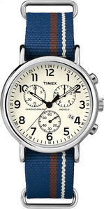 【送料無料】腕時計　ウィークエンダークロノウォッチナイロンストラップナイトライトtimex weekender chrono watch tw2p62400 , nylon strap and indiglo night light