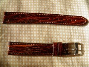 【送料無料】腕時計　ブレスレットクロコダイルマロン16 mm luxe, lgance qualit, bracelet crocodile vritable marron fab francaise