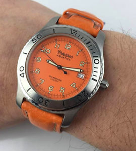 【送料無料】腕時計　スイスダイバーフィリップアクアティカオレンジorologio philip watch aquatica 8251390035 diver deplo swiss made moviment orange