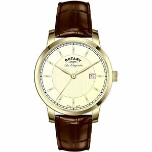【送料無料】腕時計　ロータリーメンズレオリジナルゴールドストーンrotary gs9007603 mens les originales gold tone wristwatch