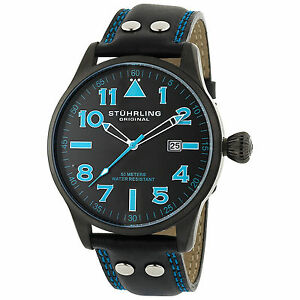 【送料無料】腕時計　メンズレジャーイーグルスイスクオーツウォッチstuhrling 141 33551 mens leisure tuskegee eagle swiss quartz date watch 20,576円