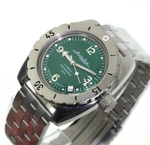 【送料無料】腕時計　ヴォストークダイバーウォッチサブvostok amphibia diver watch 200m sub 150348｜hokushin