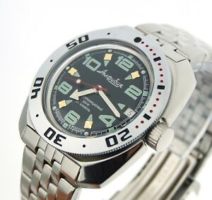 【送料無料】腕時計　ヴォストークダイバーウォッチサブvostok amphibia diver watch 200m sub 710334