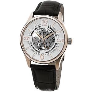 【送料無料】腕時計 メンズステンレススチールケースブラウンウォッチカーフスキンstuhrling mens automatic brown calfskin stainless steel case watch 99204