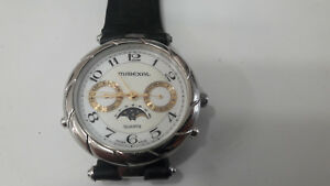 【送料無料】腕時計　ビンテージｅｒｉａorologio vintage mirexal calendario e fasi lunari quartz batteria 34 mm