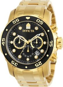 【送料無料】腕時計　メンズプロダイバースキューバスチールクロノウォッチinvicta 0072 mens pro diver scuba gold plated steel chrono watch