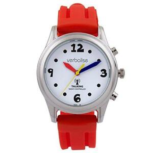 【送料無料】腕時計　ストラップマルチ red strap amp; silver radio controlled talking watch multi coloured hands 20,986円
