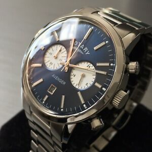 【送料無料】腕時計　エイヴンクロノグラフスチールmens rotary watch aveneger gb0273005 navy blue chronograph steel genuine｜hokushin