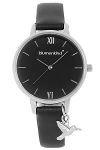 【送料無料】腕時計　レディースシルバーブラックblumenkind damenuhr silberschwarz 20021988sbkpbk