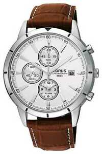 【送料無料】腕時計　メンズクロノグラフアラームストラップlorus mens chronograph alarm strap rf325bx9 watch｜hokushin
