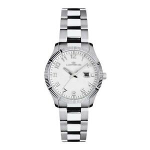 【送料無料】腕時計　ドナサブメートルorologio donna lorenz ginevra 027066aa bracciale acciaio bianco sub 50mt