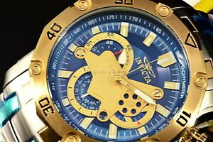 【送料無料】腕時計　プロダイバースキューバクロノグラフトーンブレスレットinvicta pro diver scuba 30 blueyello 50mm chronograph 2tone ss bracelet watch