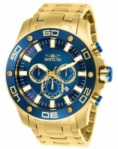【送料無料】腕時計　メンズプロダイバークロノグラフステンレススチール26078 invicta mens pro diver chronograph 100m goldplated stainless steel watch