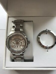 【送料無料】腕時計　＃ステンレススチールクロノグラフウォッチボックスセット authentic guess u12608l1 women039;s chronograph stainless steel watch box set