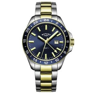 【送料無料】腕時計 ロータリーハバナトーンrotary gents havana gmt two tone watch  gb0508205
