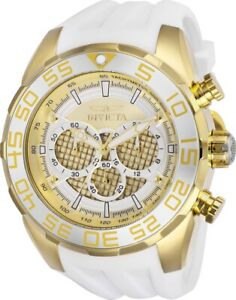 【送料無料】腕時計　メンズスピードウェイホワイトシリコンクロノストラップウォッチinvicta 26303 mens speedway white silicone chrono strap watch