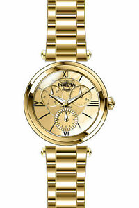 【送料無料】腕時計　レディースエンジェルゴールドトーンスチールブレスレットウォッチ28926 ladies invicta angel goldtone steel bracelet quartz 36mm watch｜hokushin 25,886円