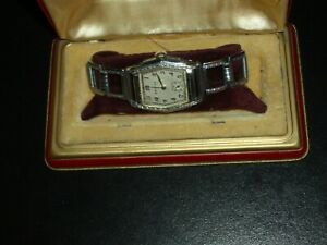 【貨物輸送無料】ウオッチ メンズデコゴッサムボックスブレスレットbeautiful mens deco 1930*gotham*watch wbracelet*wbox*17j*runs