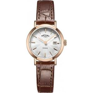 【送料無料】腕時計 ロータリーレディースストラップウォッチウィンザーローズゴールドrotary ls0530402 ladies windsor rose gold leather strap watch rrp 12900