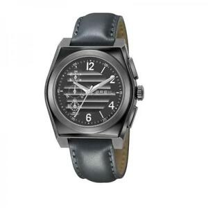 【貨物輸送無料】ウオッチ エスケープクロノベラペレサブメートルorologio uomo breil escape tw0974 chrono vera pelle grigio nero sub 100mt