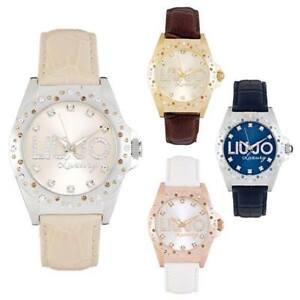 【貨物輸送無料】ウオッチ orologio donna liu jo luxury venus pelle swarovski  bianco ros gold marrone