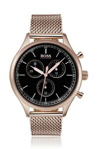 【貨物輸送無料】ウオッチ ヒューゴボスメンズローズゴールドused hugo boss ヘモグロビン 1513548 mens rose gold companion watch  1 week old