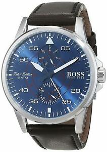 【貨物輸送無料】ウオッチ ヒューゴボス＃ボックスモデルパイロットレザーストラップウォッチhugo boss men039;s pilot aviator watch  インチ box model 1513515 leather strap