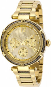 【送料無料】腕時計　ボルトクォーツクロノゴールドトーンステンレススチールウォッチinvicta womens bolt quartz chrono gold tone stainless steel watch 29134｜hokushin