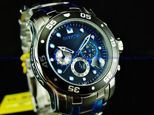 【貨物輸送無料】ウオッチ プロダイバースキューバクロノグラフメンズミリブレスレットinvicta mens 48粍 fireblu pro diver scuba japaes chronograph ss bracelet watch