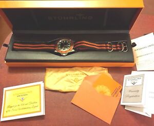 【貨物輸送無料】ウオッチ スイスクォートリンstuhrling original 907331of1 aquadiver regatta bravura swiss quarts date watch