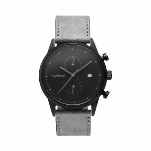 【貨物輸送無料】ウオッチ グラフィックウォッチorologio tayroc ty171 iconic uomo pelle grigia cronografo 42 粍 nero watch