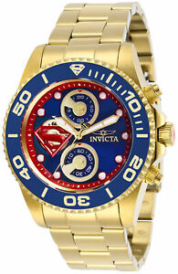 【貨物輸送無料】ウオッチ ＃コミックイエローゴールドスチールクロノグラフウォッチinvicta 29064 men039;s dc comics yellow gold steel chronograph watch
