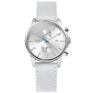 【送料無料】腕時計　シルバーヌオーヴォペレorologio tayroc ty161 boundless uomo pelle grigia cronografo 42 mm silver nuovo