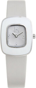 【貨物輸送無料】ウオッチ ミニレトロウォッチスチールホワイトレザーストラップelle watch w1219 mini retro steel amp; white white leather strap