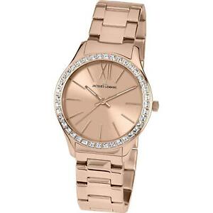 【貨物輸送無料】ウオッチ 手玉ルマン＃スチールブレスレットケースクオーツアナログウォッチjacques lemans women039;s 37粍 steel bracelet amp; case quartz analog watch 11841h