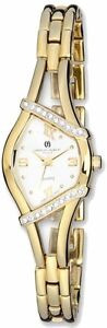 【送料無料】腕時計　レディースチャールズゴールドクリスタルベゼルウォッチladies charles hubert goldfinish crystal bezel 20mm watch