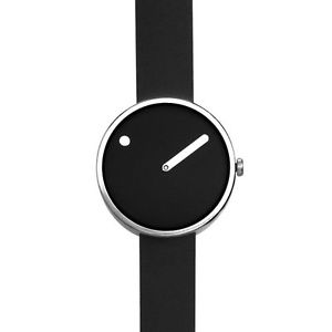 【貨物輸送無料】ウオッチ スチールブラックシリコンストラップウォッチ