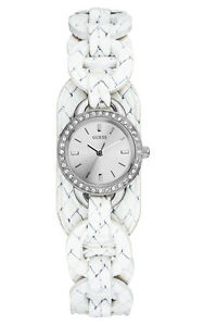 【貨物輸送無料】ウオッチ ホワイトレザーカフウォッチguess w70027l1 dreamweaver damenuhr ledercuff wei